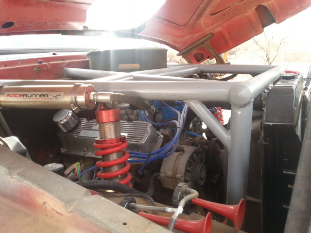 Engine  cage and shocks.