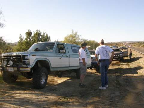 waiting for the race truck