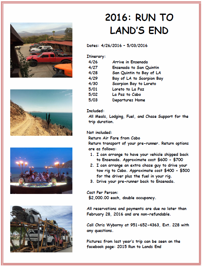 Run to Lands End 2016 agenda.PNG