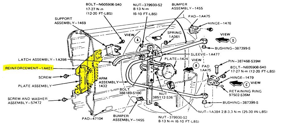 Bronco spare tire bracket inner support.JPG