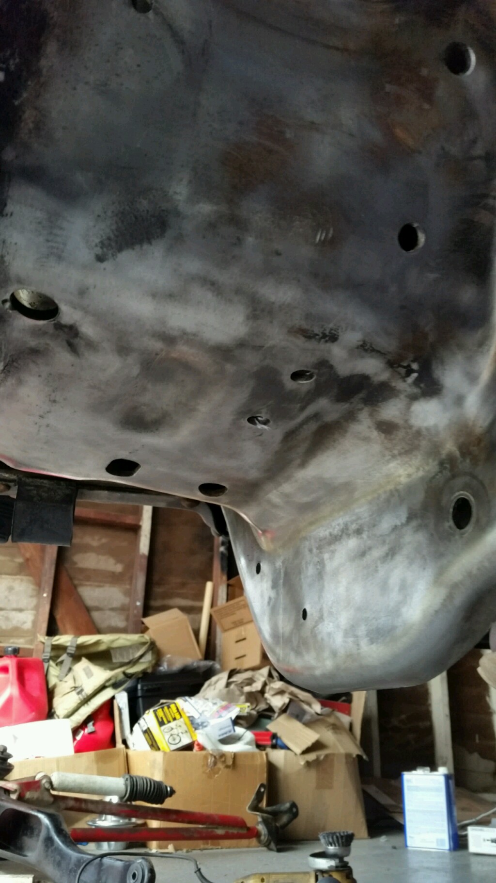 Dem DAMN rivets is gone!! Biggest time suck ever!!! All stripped down and ready for paint.