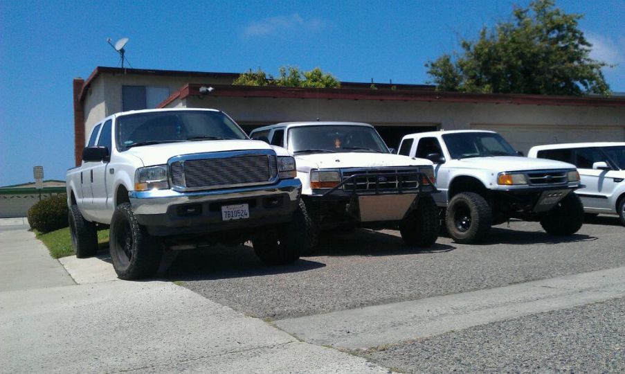 all the trucks together