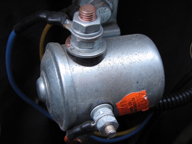 Continuous duty 3-wire solenoid used to power the lights.